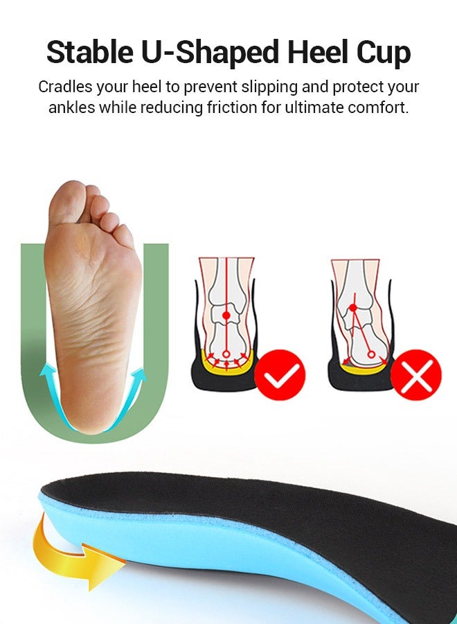 Beauenty Foot Care Ortholite Breathable Shock Absorbing Sports Insoles for Running and Training Shoes with Arch Support (Sizes 39-41, 42-44) - Image 5