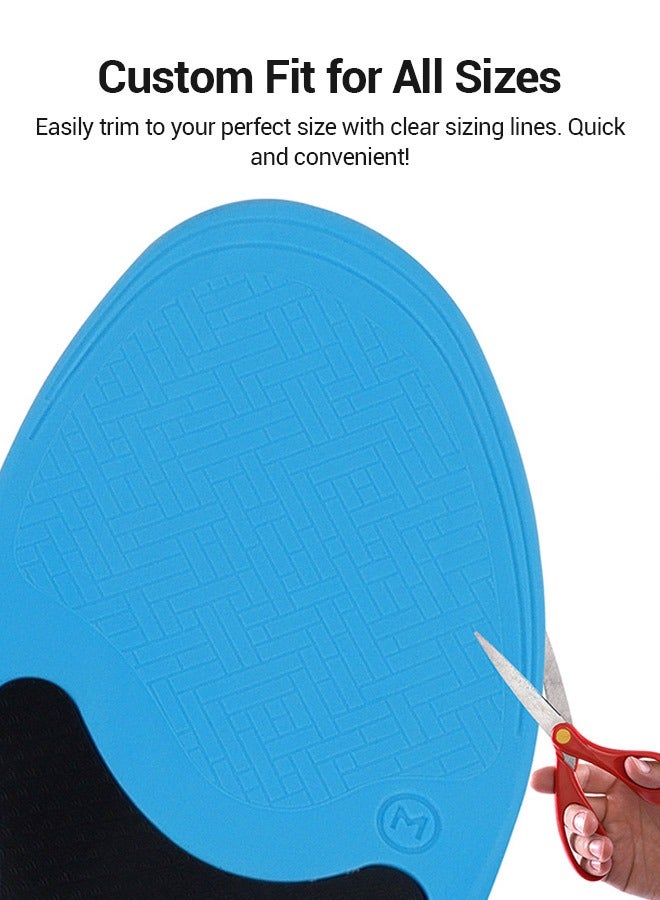 Beauenty Foot Care Ortholite Breathable Shock Absorbing Sports Insoles for Running and Training Shoes with Arch Support (Sizes 39-41, 42-44) - Image 2