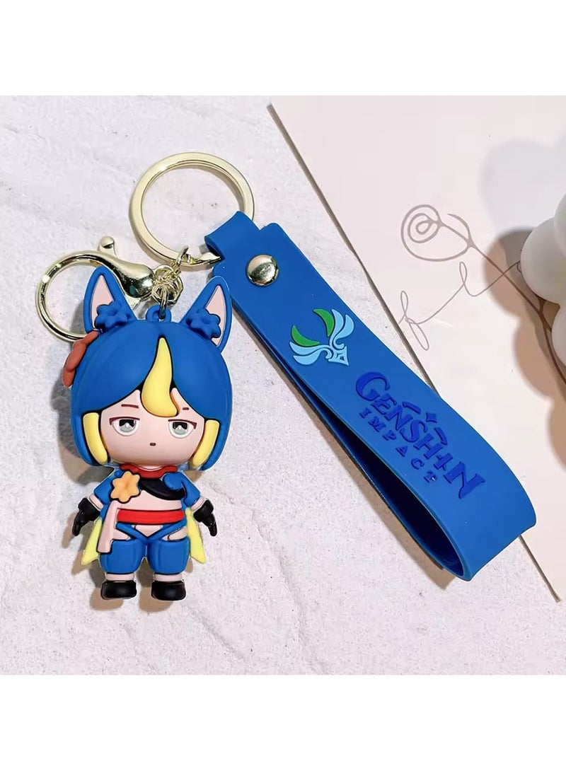 Eula Vision Of God Cosplay Key Chain Unisex Pendant Keyring Accessories Gift PropGame Genshin Impact Alloy Keychain  - Image 1