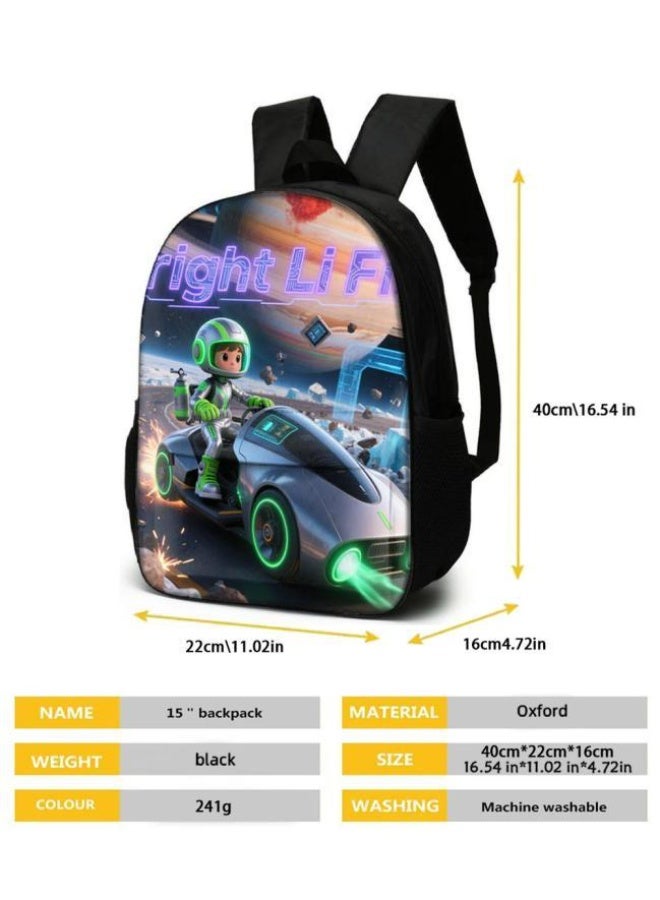 واضح من النار حقيبة كرتونية من ثلاث قطع، يسهل التعامل معها في مناسبات مختلفة (متوفرة للطلاب والأطفال والأصدقاء في النزهايات وتسلق الجبال والتعليم المدرسي وما إلى ذلك) | الكتفين + حقائب اليد + حقائب القرطاسية | موسم العودة إلى المدرسة / هدايا المهرجان - 44 - Image 5