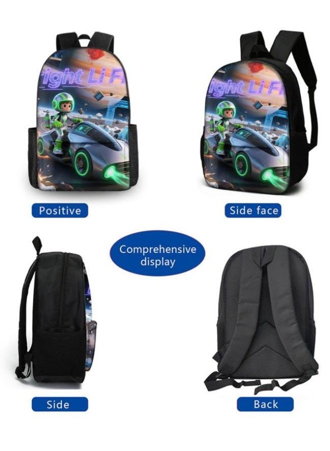 واضح من النار حقيبة كرتونية من ثلاث قطع، يسهل التعامل معها في مناسبات مختلفة (متوفرة للطلاب والأطفال والأصدقاء في النزهايات وتسلق الجبال والتعليم المدرسي وما إلى ذلك) | الكتفين + حقائب اليد + حقائب القرطاسية | موسم العودة إلى المدرسة / هدايا المهرجان - 44 - Image 3