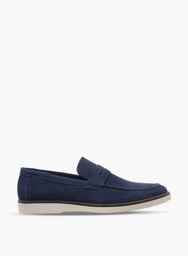 Men Textured Slip-On Loafers