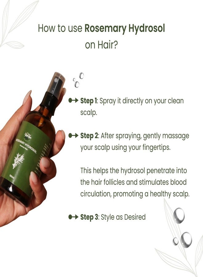 Vriksha Veda Rosemary Hydrosol I Pure I Steam Distilled in Uttarakhand ISuitable for all Hair types I 100 ml pack of 2 - Image 4