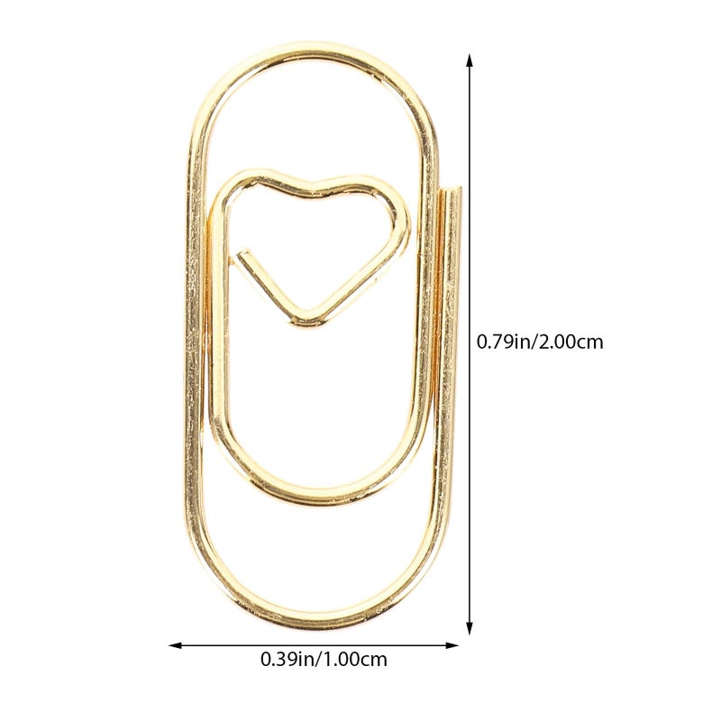 Mini Heart Shaped Metal Clips 20mm 100pcs For Office Craft Paper Organizing - Image 3