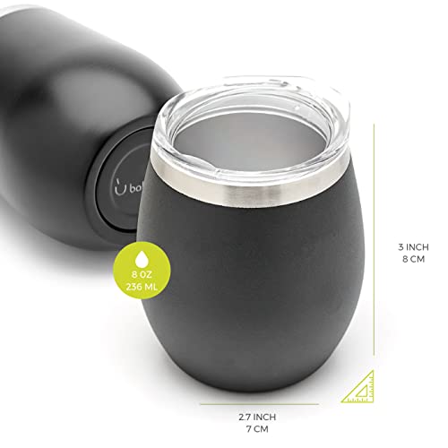 BALIBETOV Modern Mate Cup And Bombilla Set (Yerba Mate Cup) -Yerba Mate Set includes Double Walled 18/8 Stainless Steel Mate Tea Cup, Two Bombilla Mate (Straw) and a Cleaning Brush (Black) - Image 4