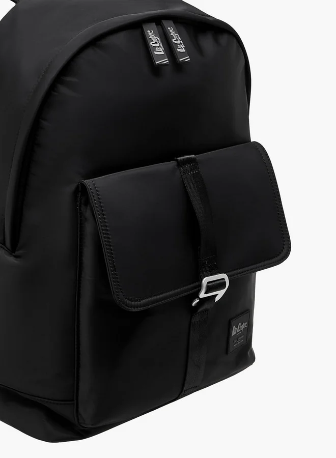 Lee Cooper Solid Backpack with Zip Closure and Adjustable Strap - 12x30x45 cm