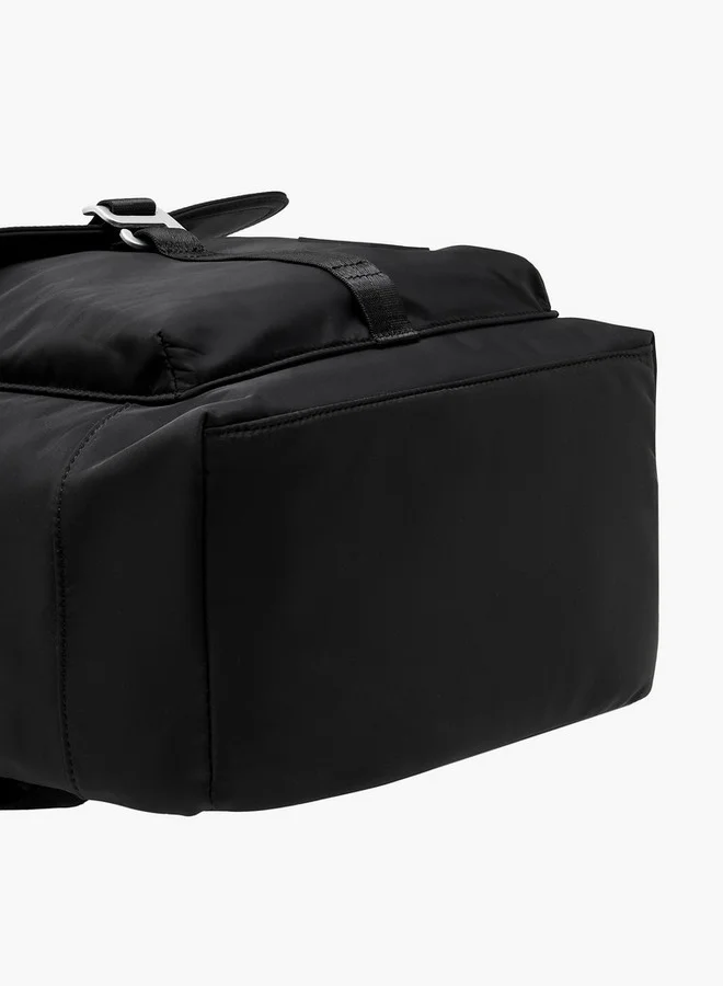 Lee Cooper Solid Backpack with Zip Closure and Adjustable Strap - 12x30x45 cm