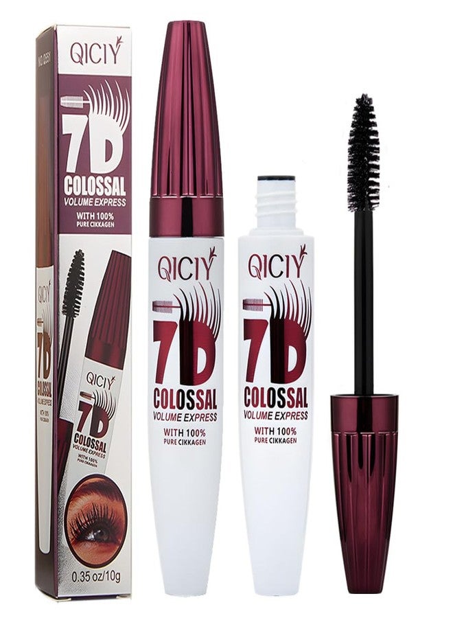 BANGFENG 7D Colossal Mascara, Fiber Lash Waterproof Volumizing & Lengthening Black Mascara for Older Women 60 Plus, Smudge-Resistant, Curling, Long-Lasting Volume, Natural Lashes - Image 1