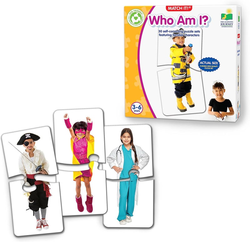 The Learning Journey Match It - Who Am I? Self-Correcting Matching Puzzle Set for Kids - Image 1