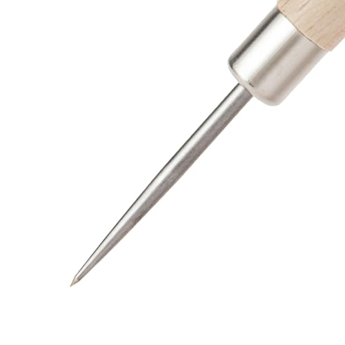 KAKURI Awl Tool for Sewing, Scratch Wood, Leather, Punch, Book Binding, Sharp Japanese Stainless Steel Scratch Awl 4-3/4" Multitool, Maple Wood Handle, Made in Japan - Image 5