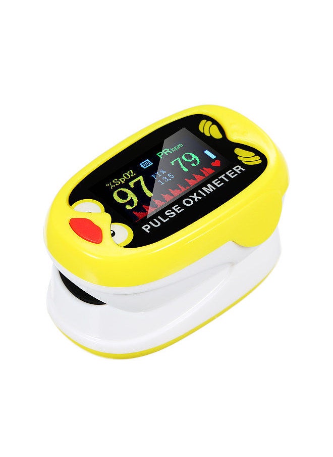 Multi-function Finger Pulse Oximeter USB Rechargeable Blood Oxygen Sensor SpO2 PR PI Monitor with TFT Display Portable Finger Pulse Oximeter Creative Cute Oximeter for Home Sports Travel