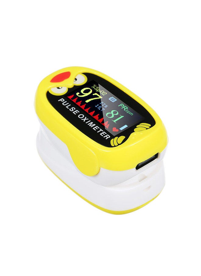 Multi-function Finger Pulse Oximeter USB Rechargeable Blood Oxygen Sensor SpO2 PR PI Monitor with TFT Display Portable Finger Pulse Oximeter Creative Cute Oximeter for Home Sports Travel