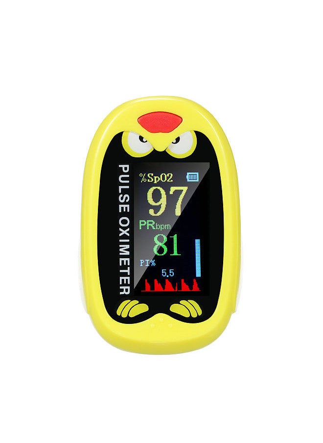 Multi-function Finger Pulse Oximeter USB Rechargeable Blood Oxygen Sensor SpO2 PR PI Monitor with TFT Display Portable Finger Pulse Oximeter Creative Cute Oximeter for Home Sports Travel