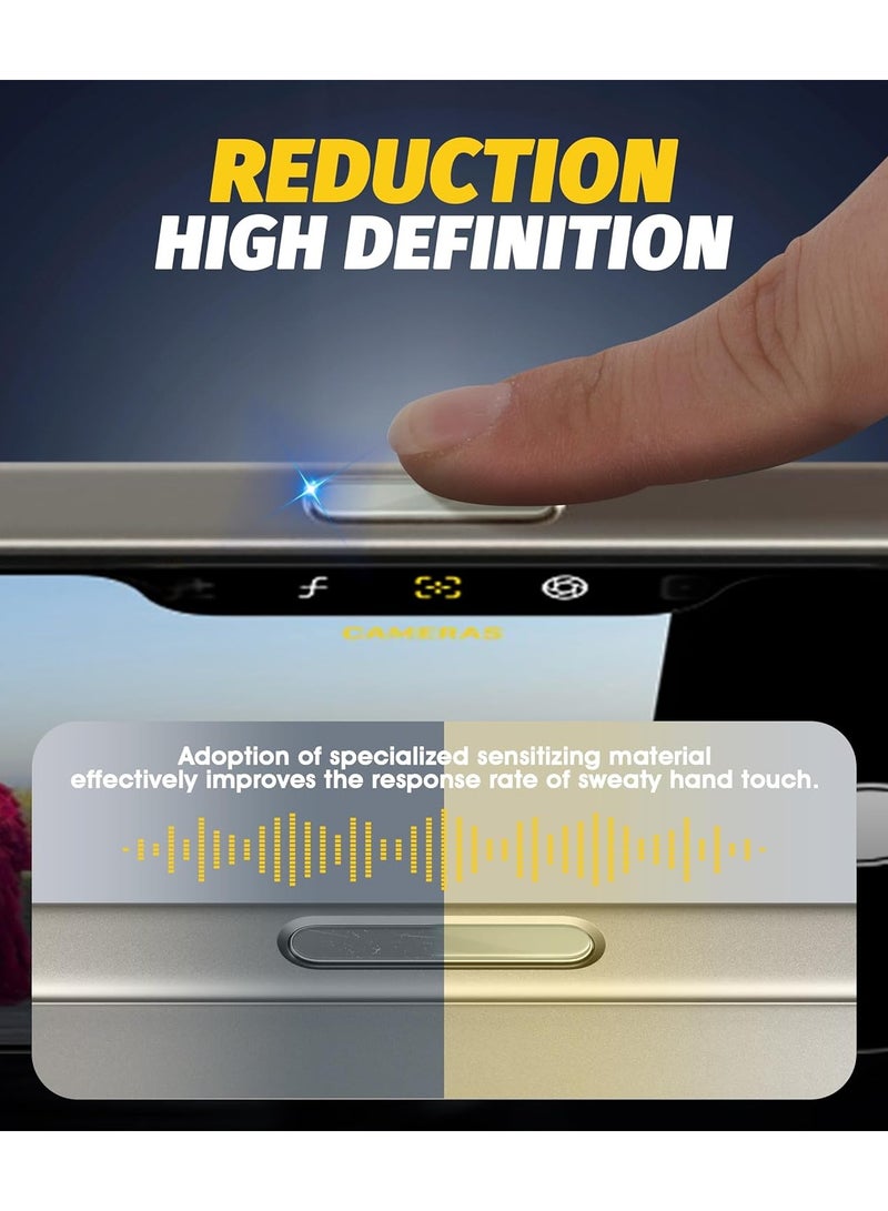 4 Pack Compatible for iPhone 16/16 Plus/16 Pro/16 Pro Max Camera Control Capture Button Protector, Tempered Glass High Definition Strong Protection -Titanium Gray - Image 3