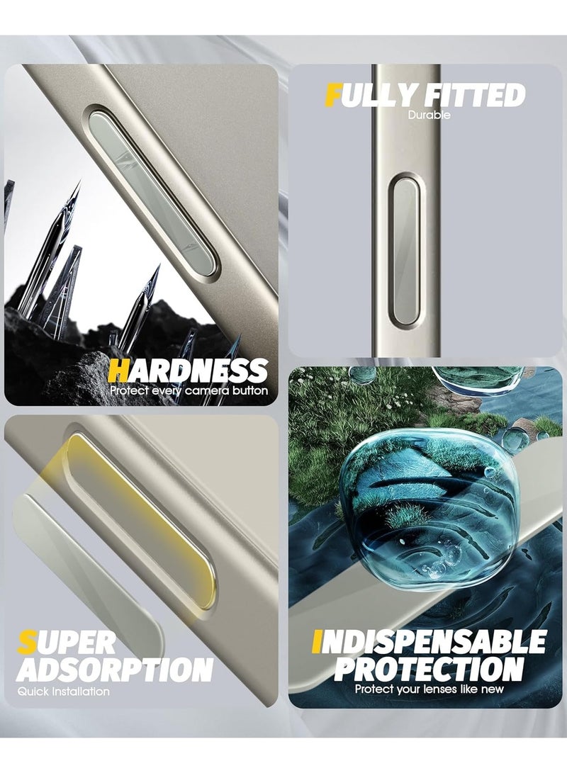 4 Pack Compatible for iPhone 16/16 Plus/16 Pro/16 Pro Max Camera Control Capture Button Protector, Tempered Glass High Definition Strong Protection -Titanium Gray - Image 5