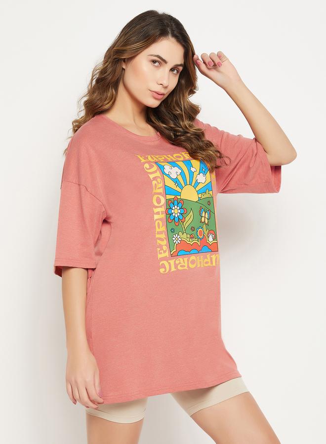 كلوفيا تيشيرت فضفاض مطبع بطبعة جرافيك - Image 5