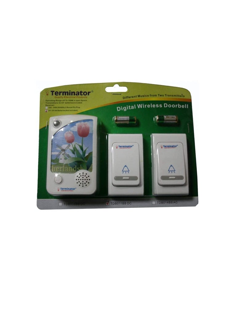 Terminator Digital Wireless Doorbell 38 Different Melodies TDB 011BBDC - Image 1