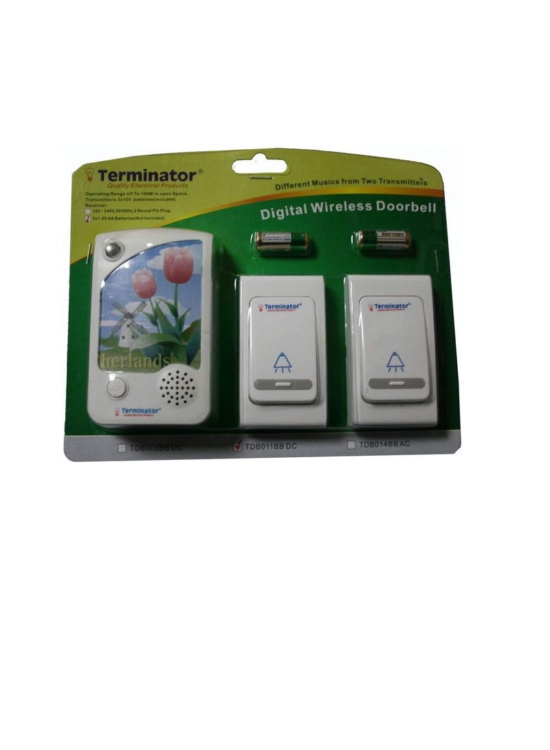 Terminator Digital Wireless Doorbell 38 Different Melodies TDB 011BBDC - Image 2
