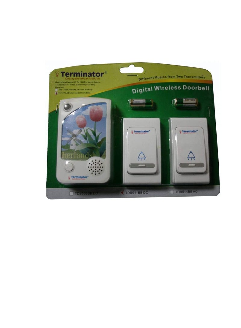 Terminator Digital Wireless Doorbell 38 Different Melodies TDB 011BBDC - Image 3