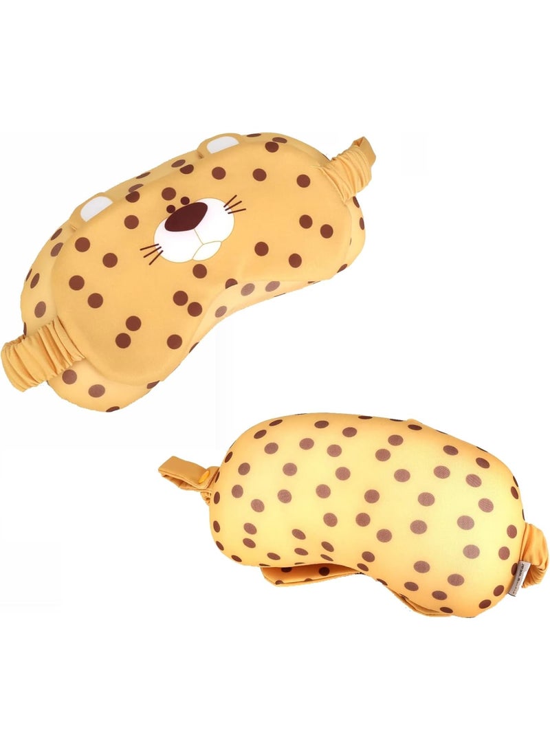 SOLARAE وسادة سفر وعين 2 في 1، وسادة ناعمة للأطفال والبالغين، مجموعة وسادة قماشية وقناع عين تدعم الرأس والرقبة والذقن - للطائرة، التخييم، المشي، القطار، السيارة أو في الهواء الطلق - Image 1