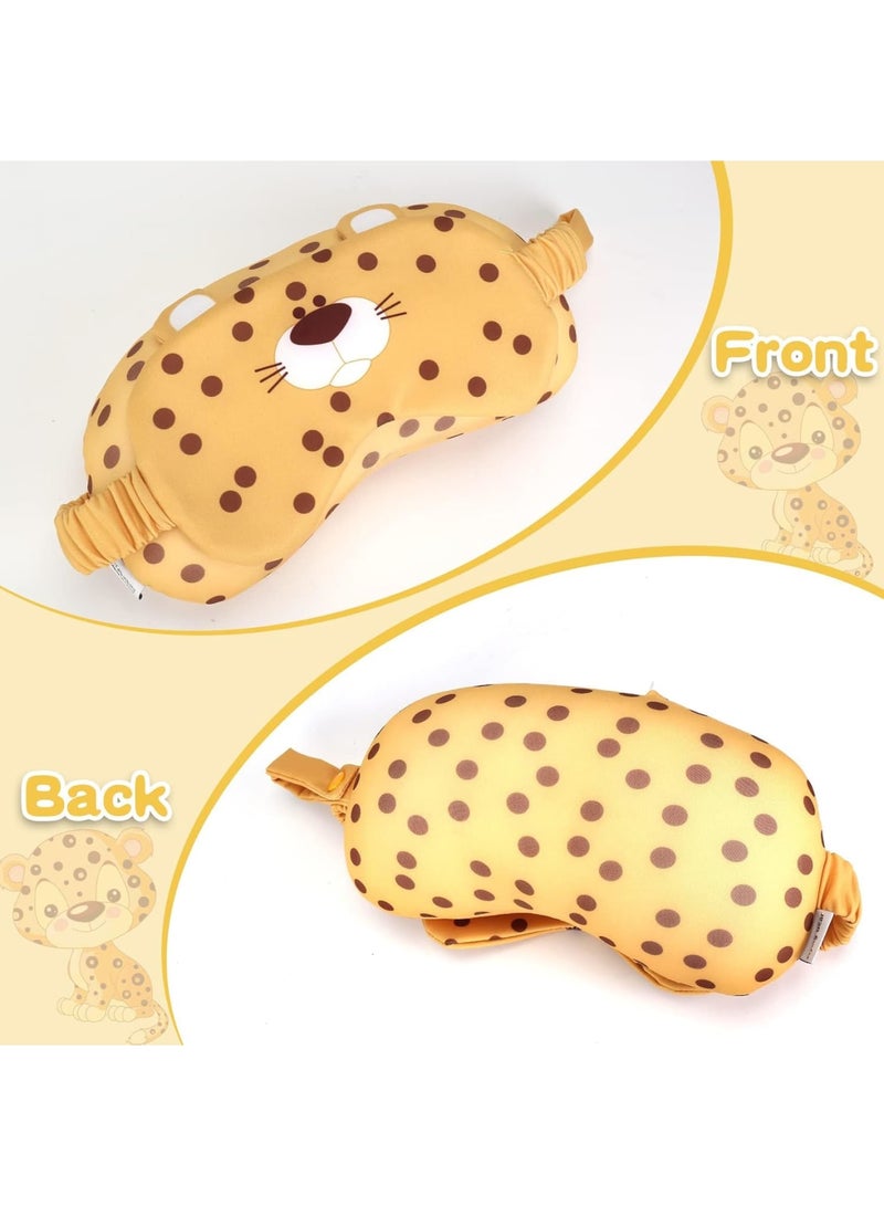 SOLARAE وسادة سفر وعين 2 في 1، وسادة ناعمة للأطفال والبالغين، مجموعة وسادة قماشية وقناع عين تدعم الرأس والرقبة والذقن - للطائرة، التخييم، المشي، القطار، السيارة أو في الهواء الطلق - Image 4