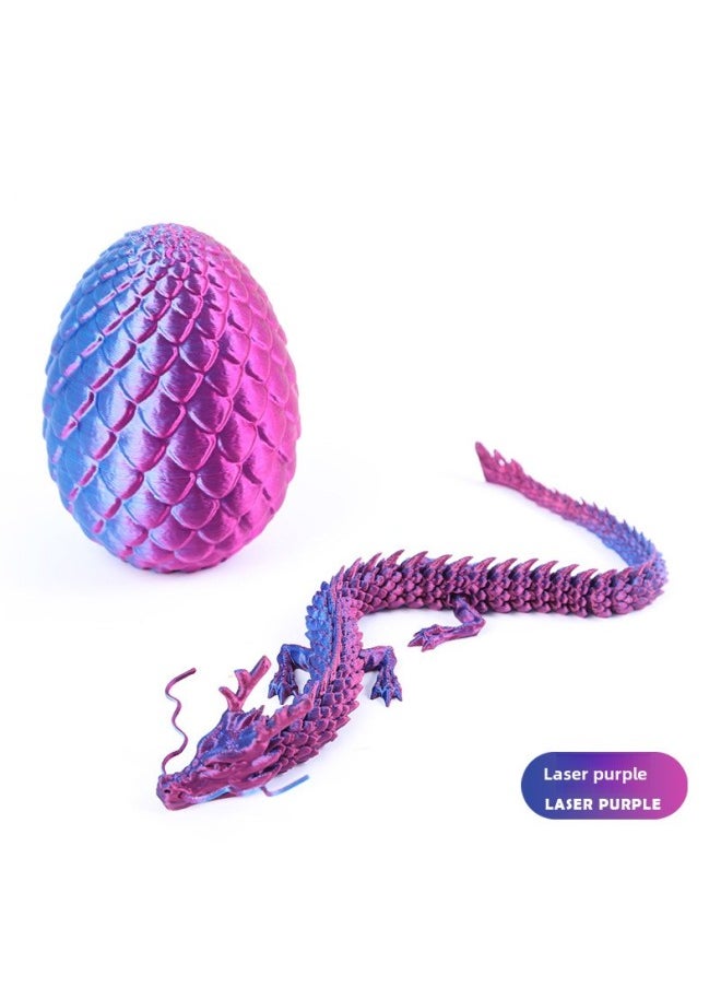 3D Printing Dragon Egg Toy Ornaments Full Joint Activities Internet Red Creative Small Hand-made Fish Tank Landscape-Color:3D Dragon Egg-Radiant Purple  - Image 5