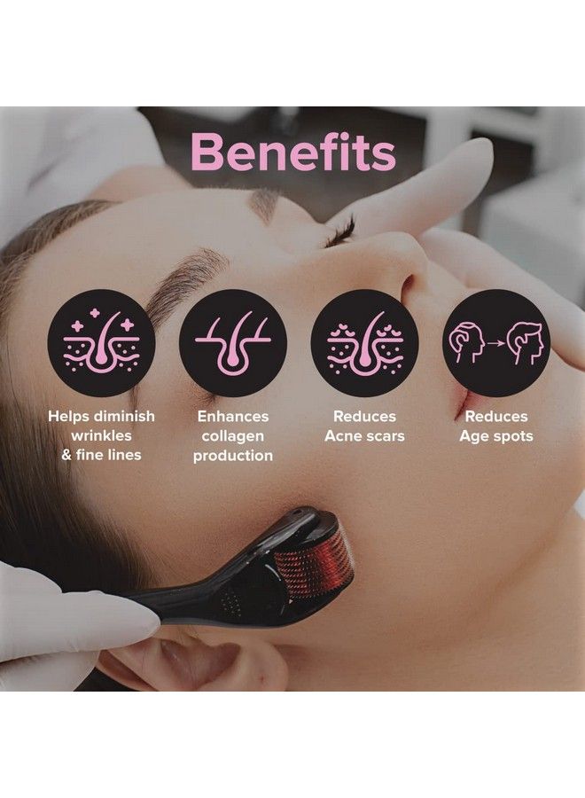 Saturn by GHC مجموعة سيروم جلو كومبو سيروم جلو (30 مل) ديرما رولر (540 إبرة دقيقة مقاس 0.5 مم) تعزز التغذية العميقة للغاية مدعومة بالريتينول وخالية من المواد الكيميائية (مجموعة من قطعتين) - Image 3