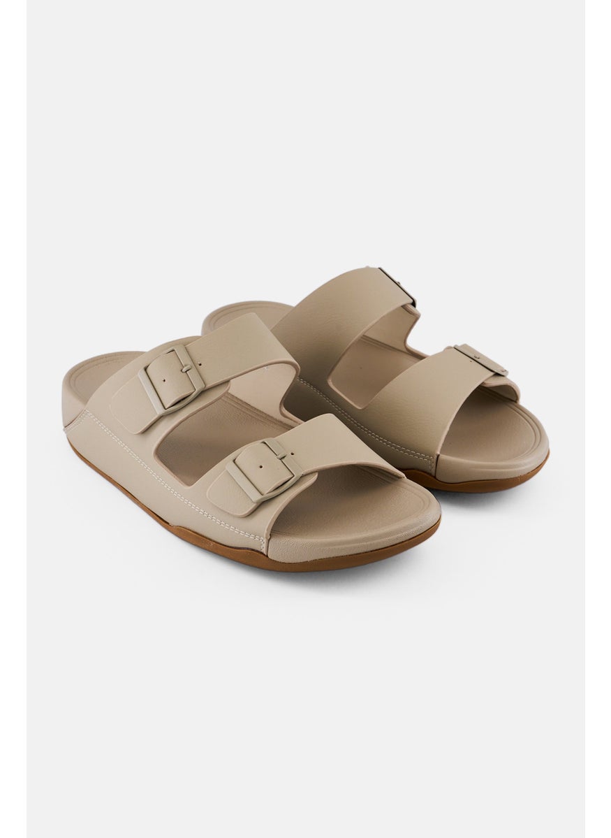 English Laundry Men Slip On Cork Arabic Sandals, Beige  - Image 1