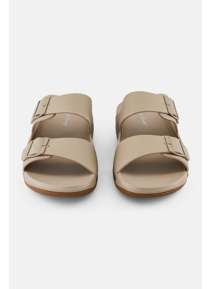 English Laundry Men Slip On Cork Arabic Sandals, Beige  - Image 4