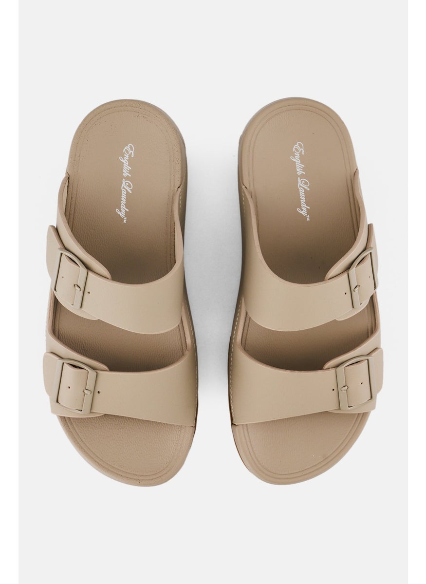 English Laundry Men Slip On Cork Arabic Sandals, Beige  - Image 3