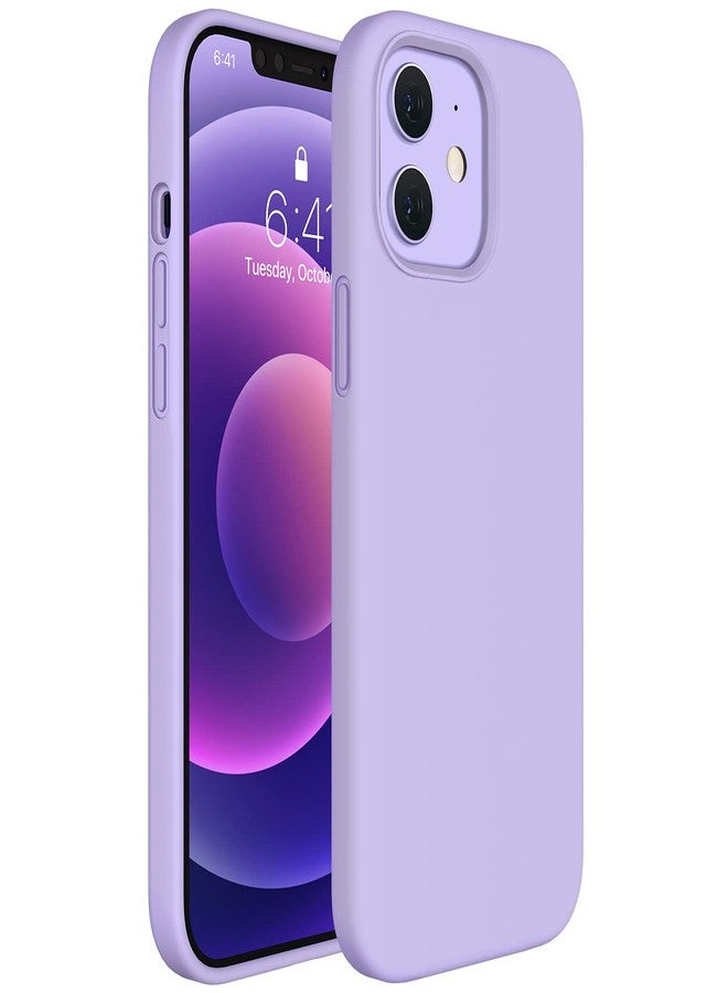 Miracase Compatible with iPhone 12 Case and iPhone 12 Pro Case, Liquid Silicone Gel Rubber Full Body Protection Shockproof Drop Protection Phone Case for iPhone 12/12 Pro 6.1 inch, Violet - Image 1