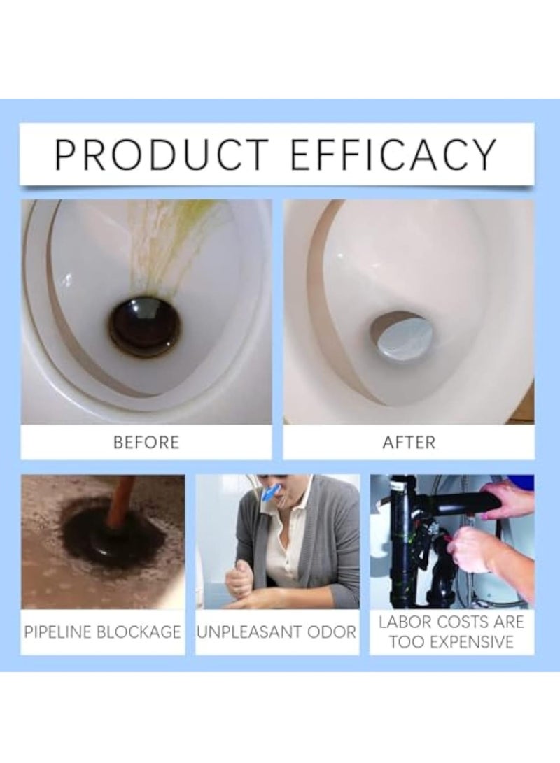 Zikra Toilet Quickily Cleaning Powder, Drain Clog Remover and Cleaner, Toilet Drains Odor Cleaner, Pipe Odor Removal unclogger for Kitchen and Sink Pipes, Unclogs and Removes Sources of Odor - Image 2