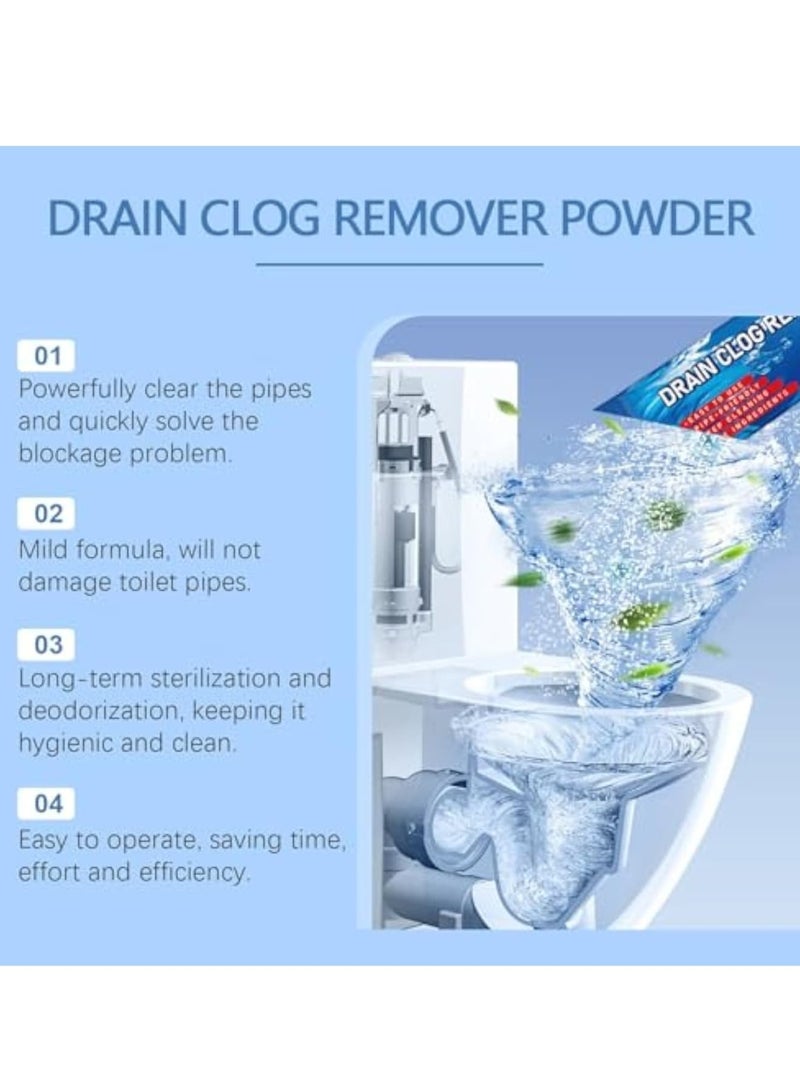 Zikra Toilet Quickily Cleaning Powder, Drain Clog Remover and Cleaner, Toilet Drains Odor Cleaner, Pipe Odor Removal unclogger for Kitchen and Sink Pipes, Unclogs and Removes Sources of Odor - Image 4