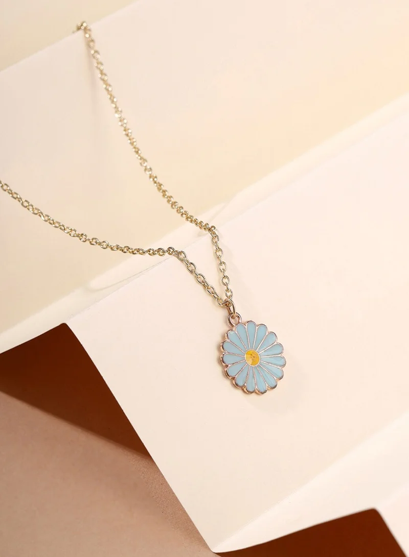Priyaasi Brass Floral Minimal Necklace