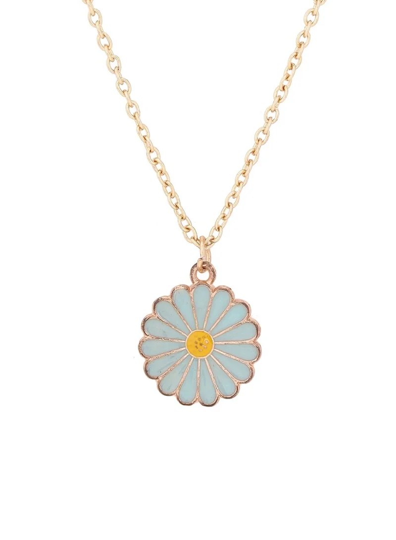 Priyaasi Brass Floral Minimal Necklace