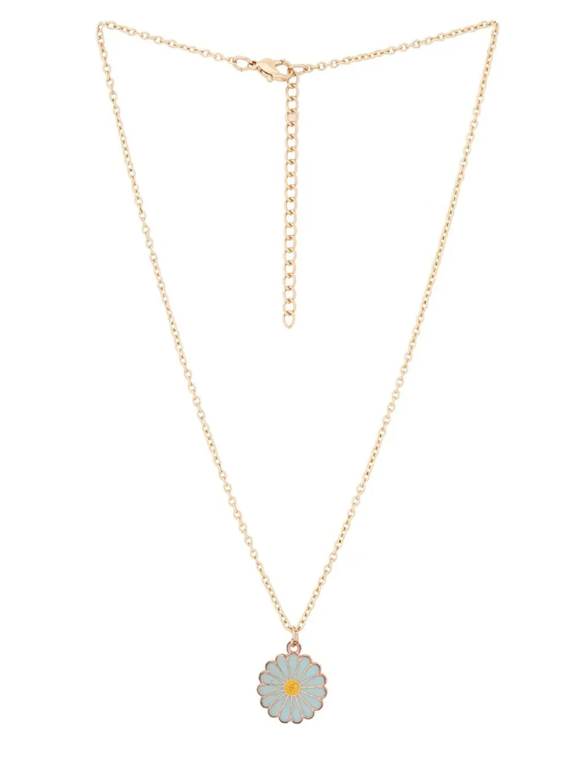 Priyaasi Brass Floral Minimal Necklace