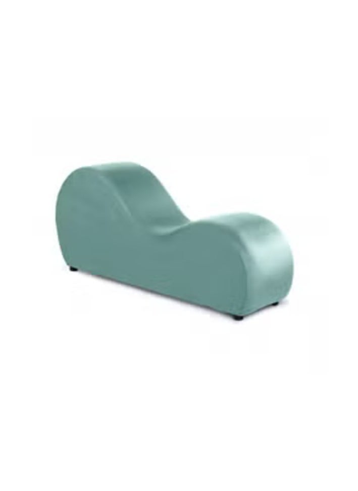 هاوس ون أريكة استرخاء رومانسية شيزلونج صغيرة سادة من المخمل - تركواز فاتح - 170x70x40سم - Image 2