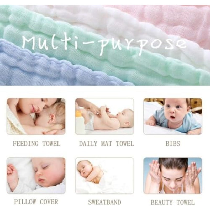 Sky-Touch Organic Cotton Multicolour Towel 54x30cm Ultra Absorbent Hypoallergenic Lint Free - Image 5