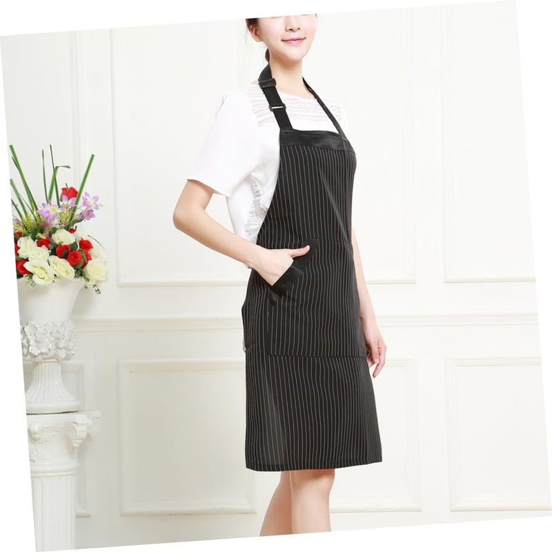 Adjustable Suspender Barber Apron for Hairdresser with Pockets Sleeveless Protective Working Clothes for Hairstylists and Salon Use Unisex Utility Apron for Barbershop and Service - Image 3
