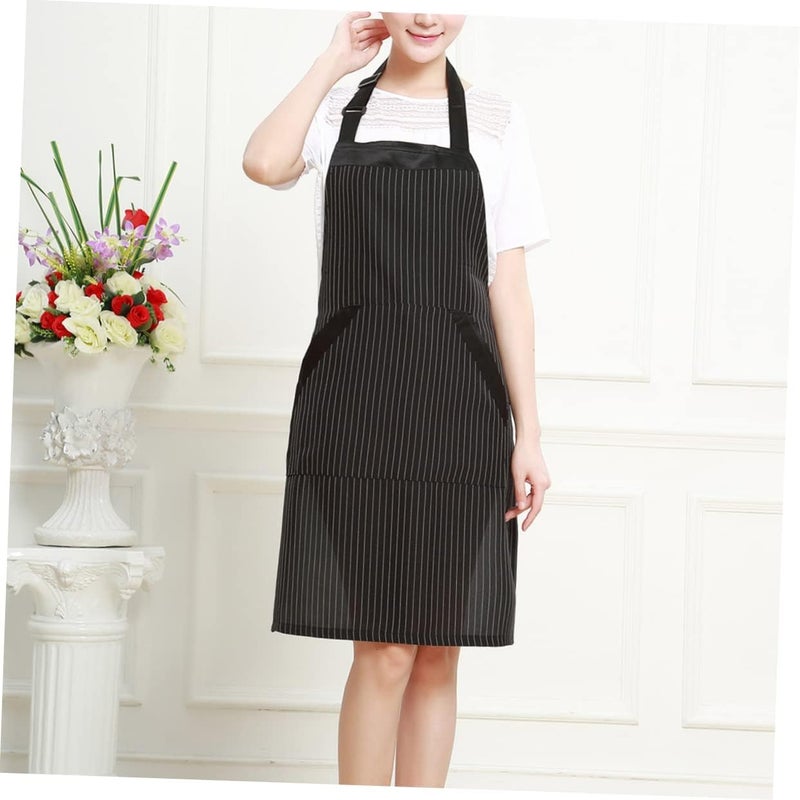 Adjustable Suspender Barber Apron for Hairdresser with Pockets Sleeveless Protective Working Clothes for Hairstylists and Salon Use Unisex Utility Apron for Barbershop and Service - Image 2