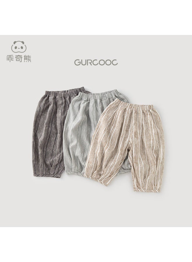 Good bear Cute Bear Summer Thin Baby Casual Pants Breathable Baby Lantern Pants Korean Children's Outing Pants Summer Wear - Image 2