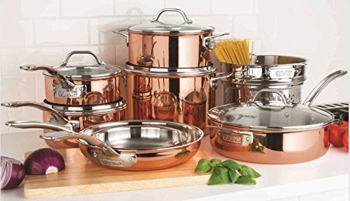 Viking Culinary 40571-9993C Stainless Steel Copper Cookware Set, 13 Piece - Image 5