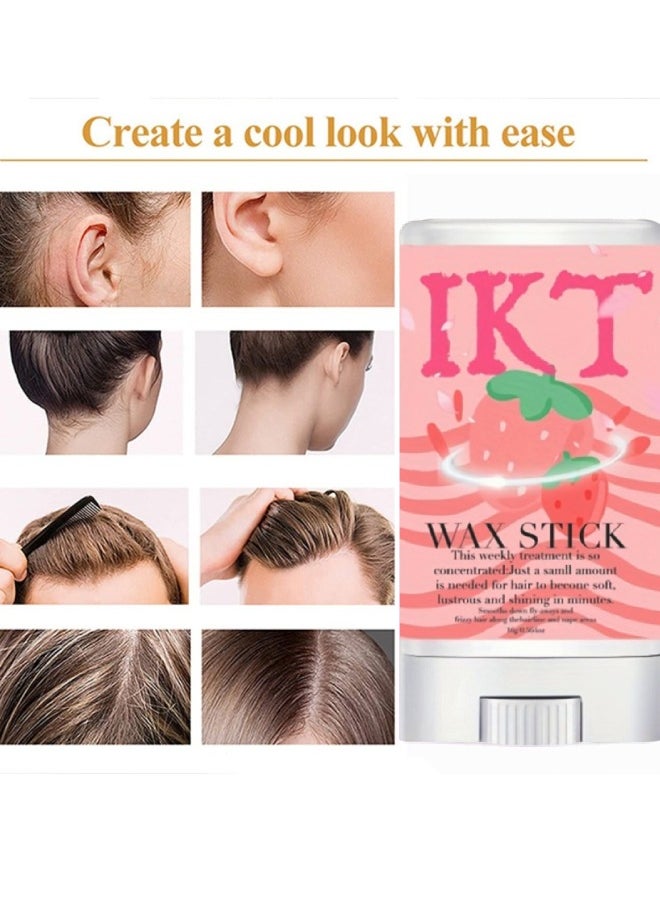IKT Hair Wax Stick Hair Finishing Stick Anti Frizz Hair Flyaway Wax Tamer Edge Brush Hair Mascara Flyaway Hair Stick Moisturizing and Shine Enhancing Mini Hair Finishing Gel 16g  - Image 5