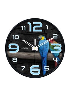 Naturel NATUREL Plastic Round Shape Parrot Bird Wall Clock with Glass ((2030)  - Image 1