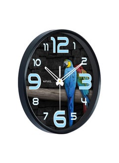 Naturel NATUREL Plastic Round Shape Parrot Bird Wall Clock with Glass ((2030)  - Image 2