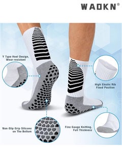 WAOKN 3 Pairs of Anti-Slip Breathable Sports Socks, Men's & Women's Anti-Blister Running Training Socks, Specialized for Basketball, Football, Walking, Hiking, Rugby, with Thickened Cushion and Enhanced Grip  - Image 4