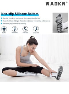 WAOKN 3 Pairs of Anti-Slip Breathable Sports Socks, Men's & Women's Anti-Blister Running Training Socks, Specialized for Basketball, Football, Walking, Hiking, Rugby, with Thickened Cushion and Enhanced Grip  - Image 2