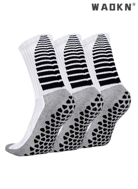 3 أزواج من skidproof وتنفس الجوارب الرياضية للرجال والنساء للماء فقاعة تشغيل الجوارب المصممة خصيصا لكرة السلة ، كرة القدم ، المشي لمسافات طويلة ، كرة القدم ، مع بطانة سميكة وتعزيز قبضة