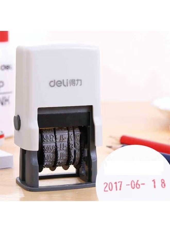 Deli Deli 79951 Adjustable Date Stamp with Auto-Inking - Year, Month, Day & Time Stamp, Includes 1 Machine, 1 Ink Bottle (Quick-Dry Ink for Paper) - Image 3