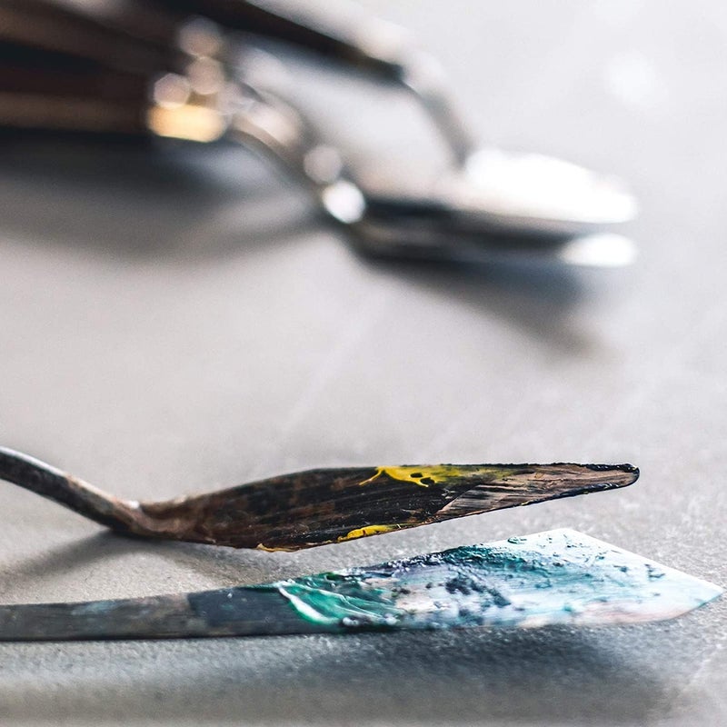 Brille Bee Stainless Steel Palette Knife Spatula for Oil Painting, Acrylic Mixing, Canvas, Cake Icing, Face Painting, Thin and Flexible Art Tools (J9) - Image 4